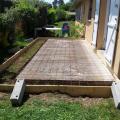 Agrandissement d'une terrasse beton