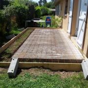 Agrandissement d'une terrasse beton
