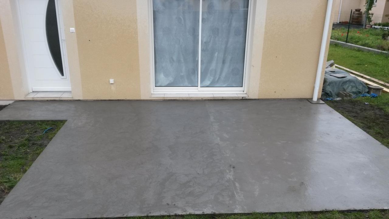 Terrasse beton 18m²