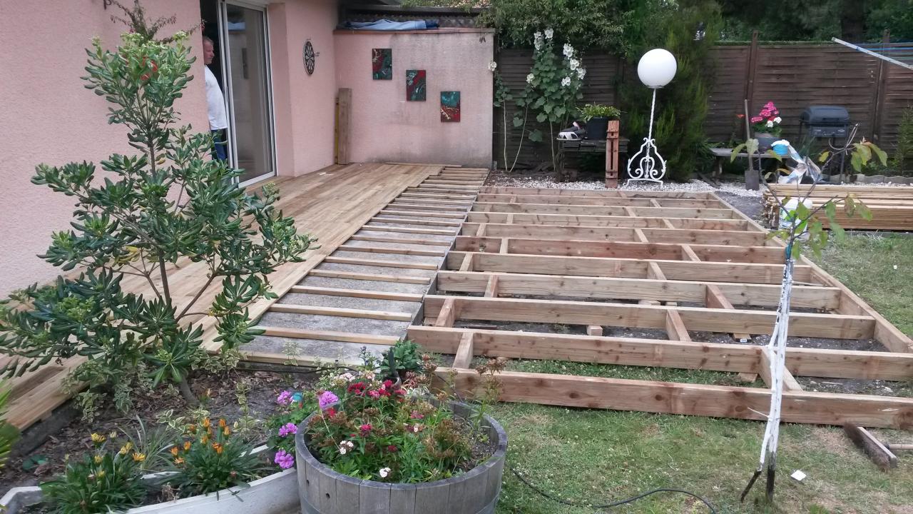 Terrasse bois sur une surface de 42m²