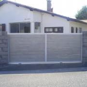 Portail coulissant sur mesure 4,5 m sur 1,6 m (vue exterieur)